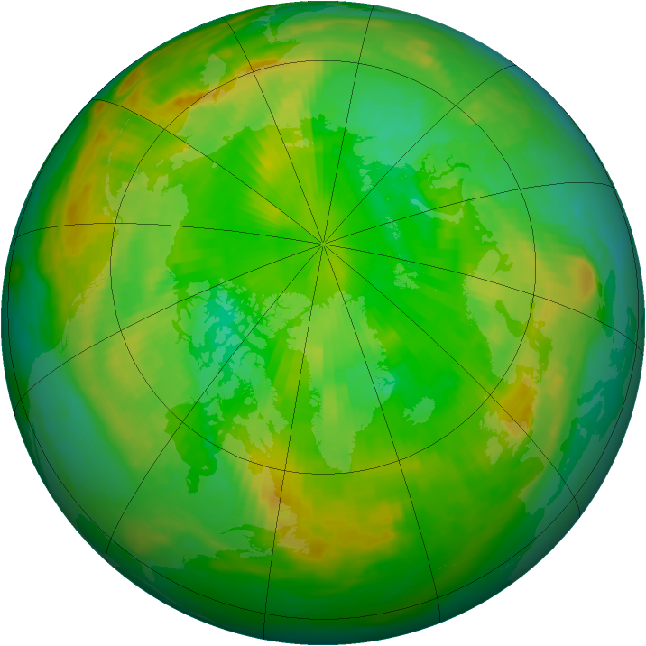 Arctic ozone map for 02 July 1984